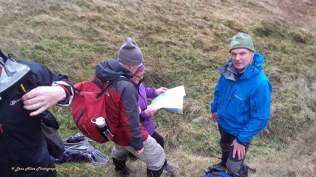 Beautiful landscape view on hillwalking route Dowdys Wire - Loch Cam Calláin Loop