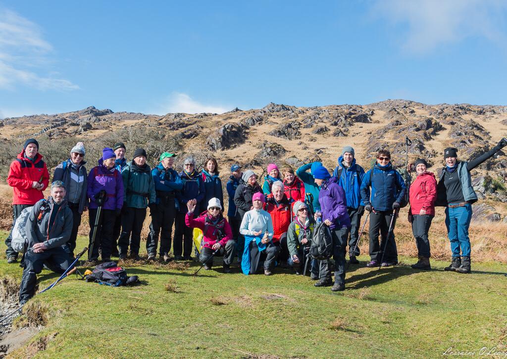 Beautiful landscape view on hillwalking route Old Kenmare Road from Killarney