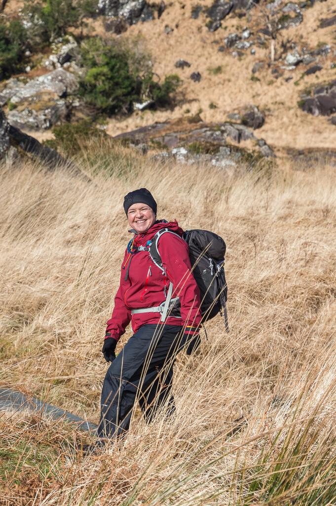 Beautiful landscape view on hillwalking route Old Kenmare Road from Killarney