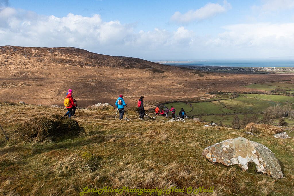 Beautiful landscape view on hillwalking route Loch Acummeen