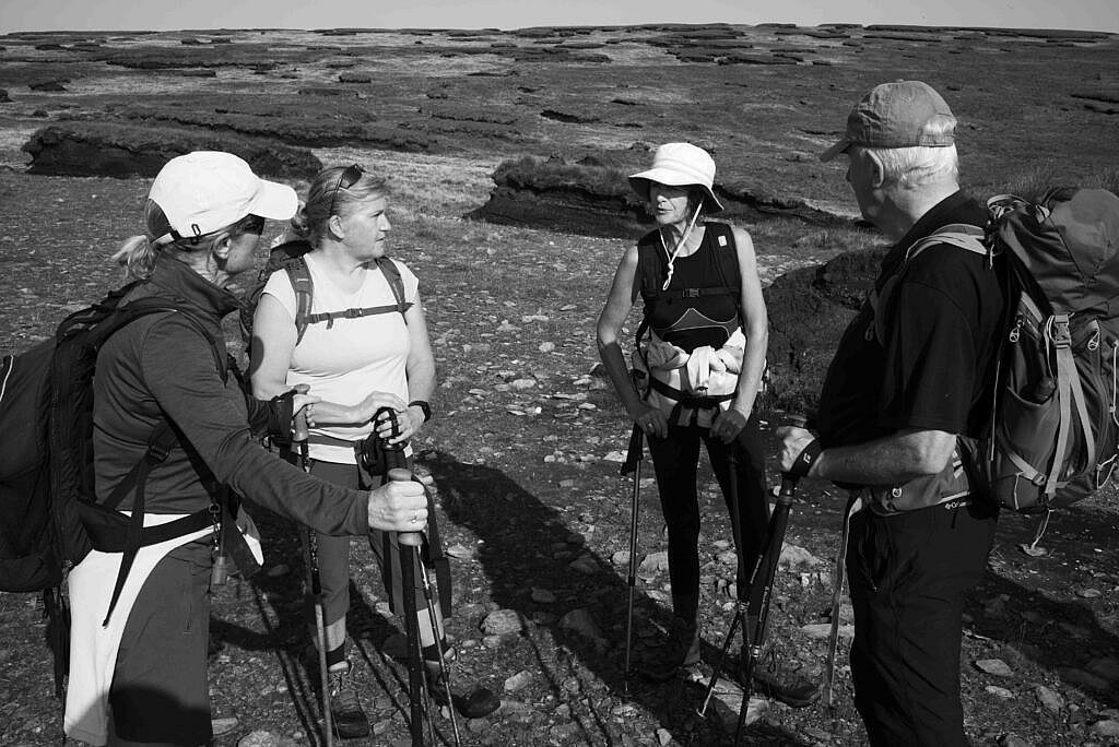 Beautiful landscape view on hillwalking route Coumanare Lakes Loop