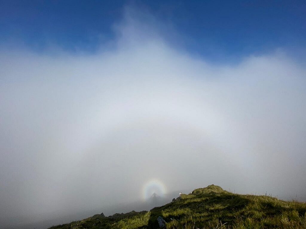 Beautiful landscape view on hillwalking route Coumanare Lakes Loop