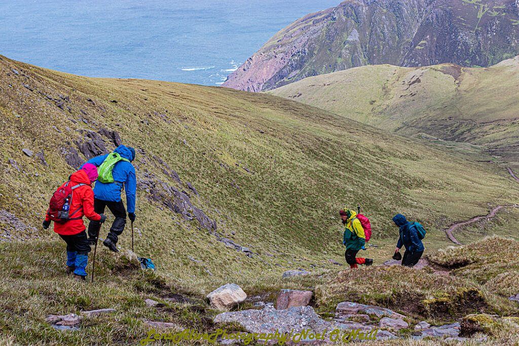 Beautiful landscape view on hillwalking route Teer - Arraglen - Sas Creek Loop