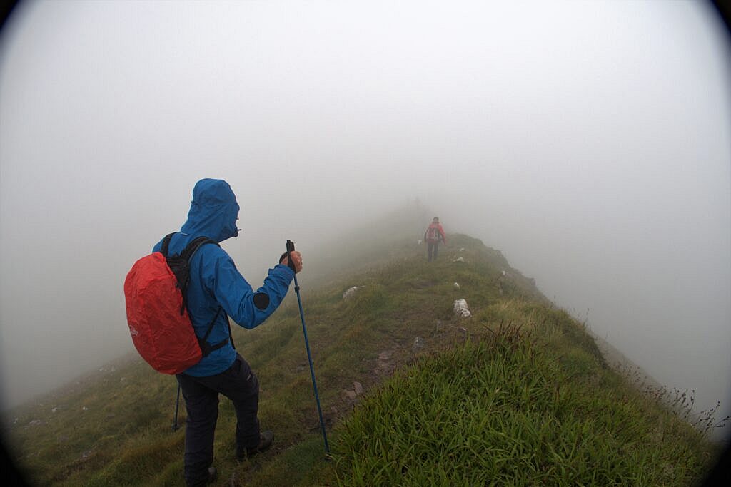Beautiful landscape view on hillwalking route Derrymore Glen