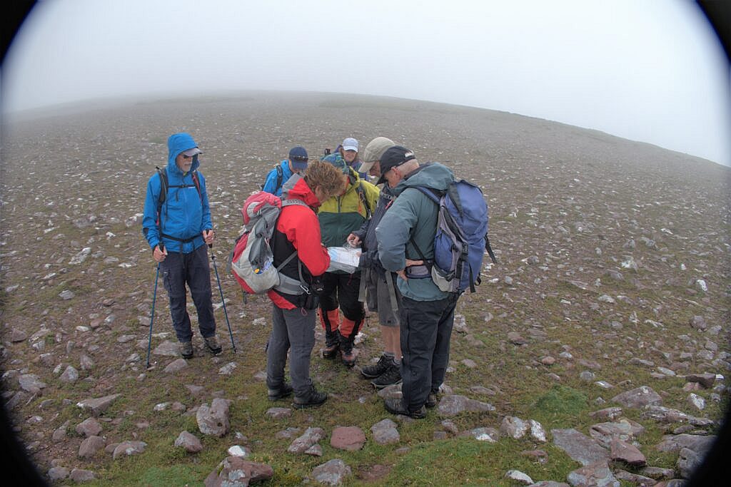 Beautiful landscape view on hillwalking route Derrymore Glen