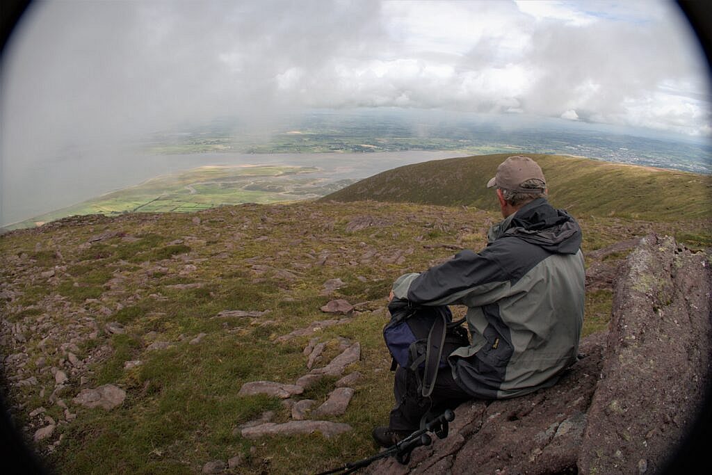 Beautiful landscape view on hillwalking route Derrymore Glen