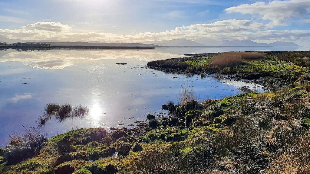 Beautiful landscape view on hillwalking route Keel Boolteens Loop