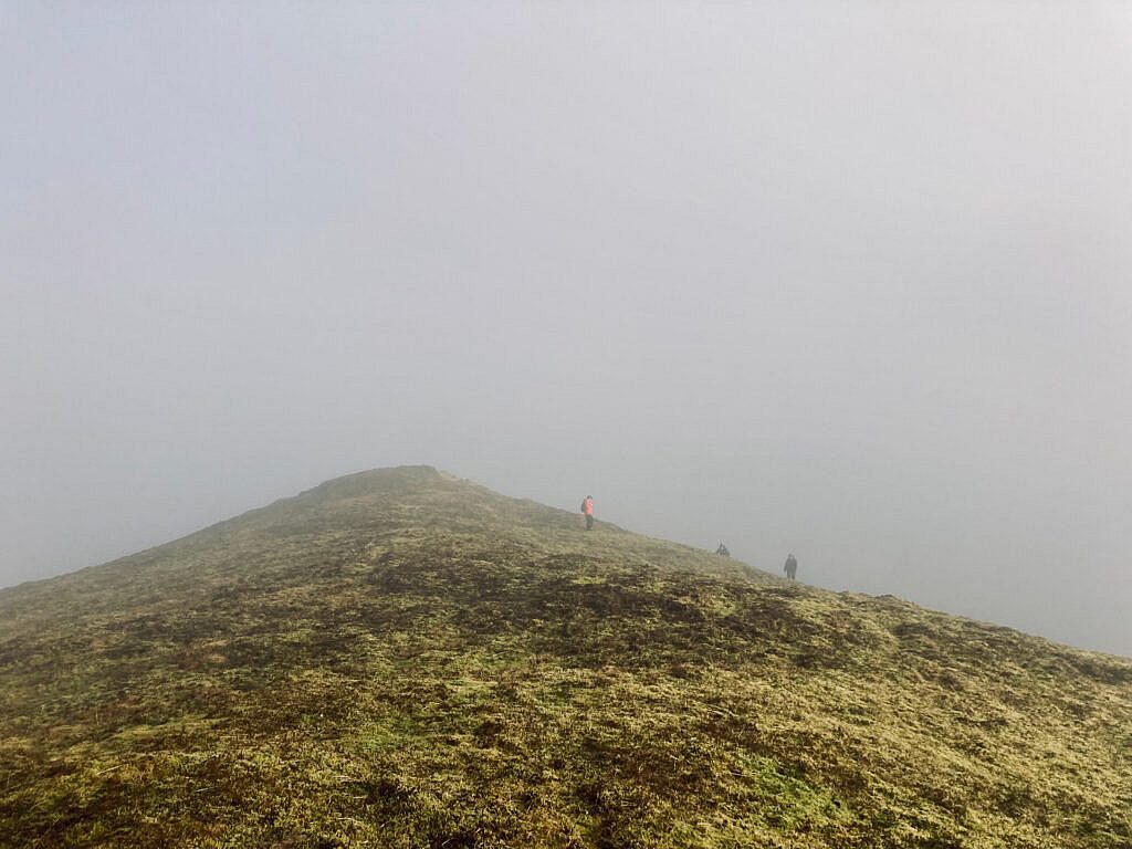 Beautiful landscape view on hillwalking route Annascaul Lake / Coumduff Circuit