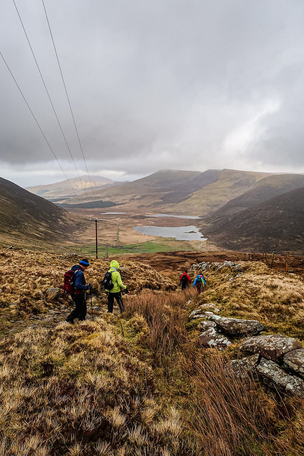 Beautiful landscape view on hillwalking route Mullach Bhéal Loop