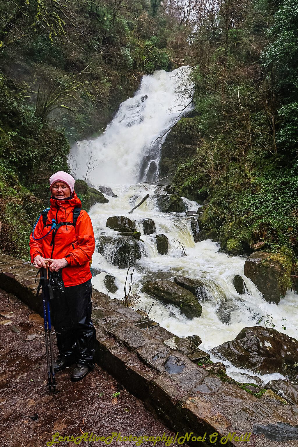 Beautiful landscape view on hillwalking route Torc Mountain Loop