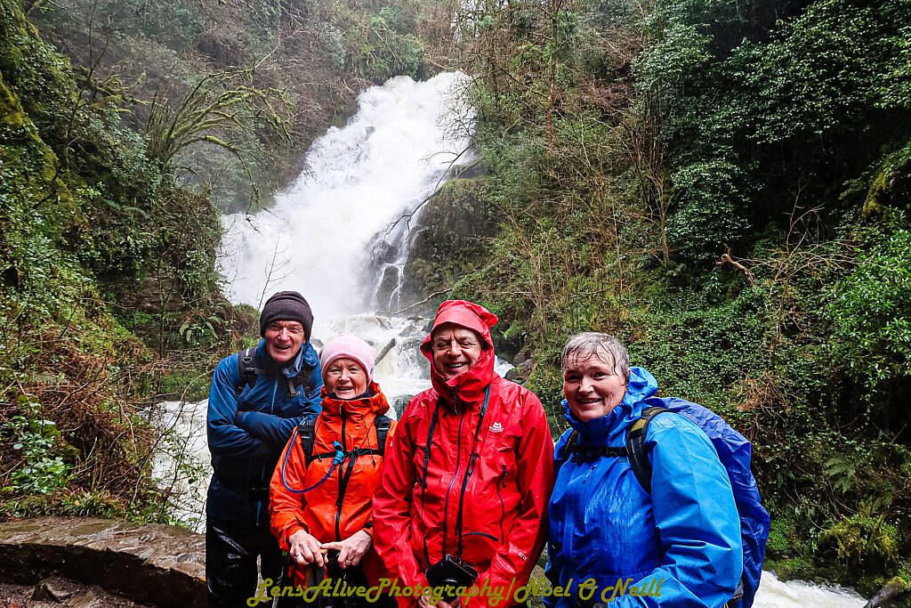 Beautiful landscape view on hillwalking route Torc Mountain Loop