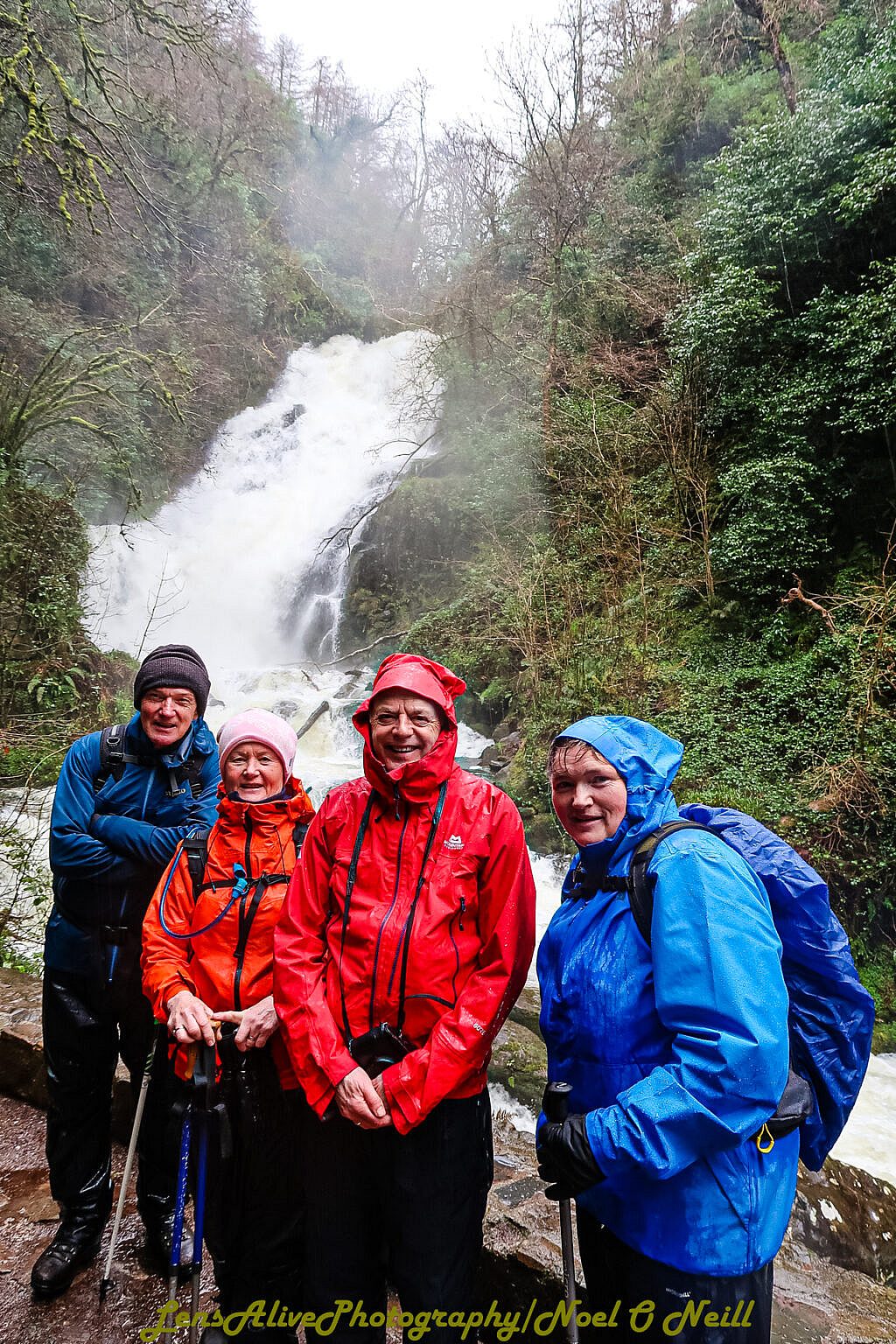 Beautiful landscape view on hillwalking route Torc Mountain Loop