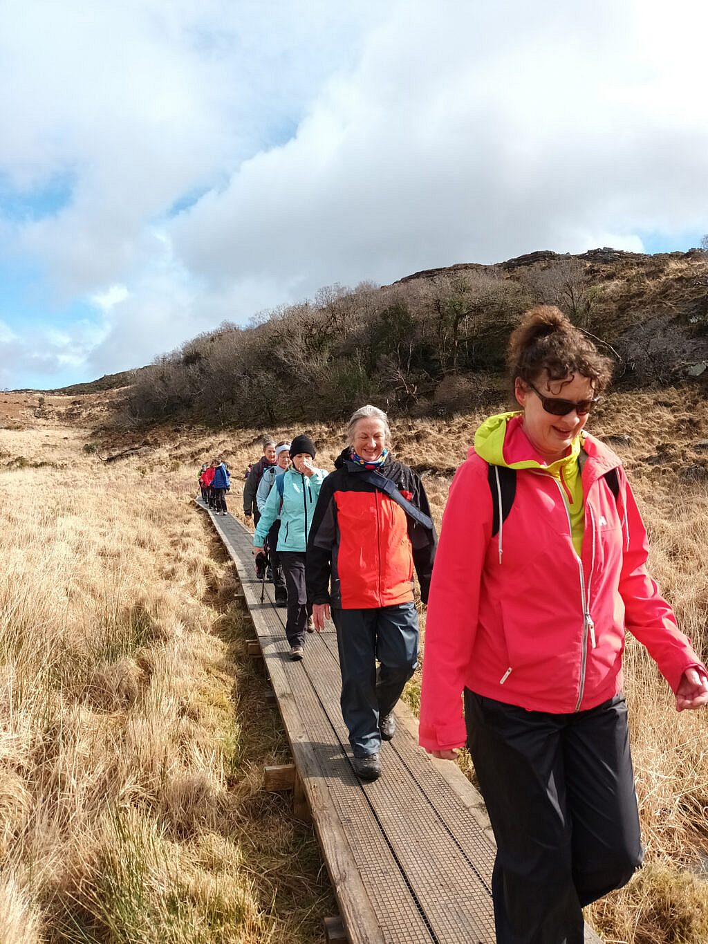 Beautiful landscape view on hillwalking route Old Kenmare Road from Killarney