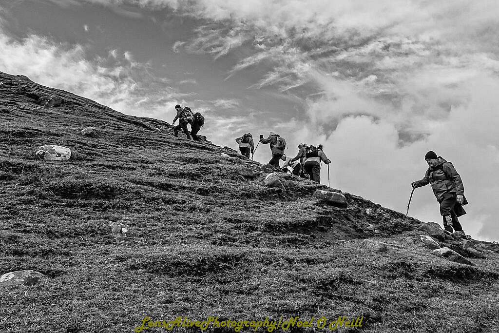 Beautiful landscape view on hillwalking route Brandon Point - Sás Creek Loop
