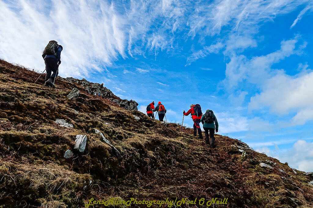 Beautiful landscape view on hillwalking route Brandon Point - Sás Creek Loop
