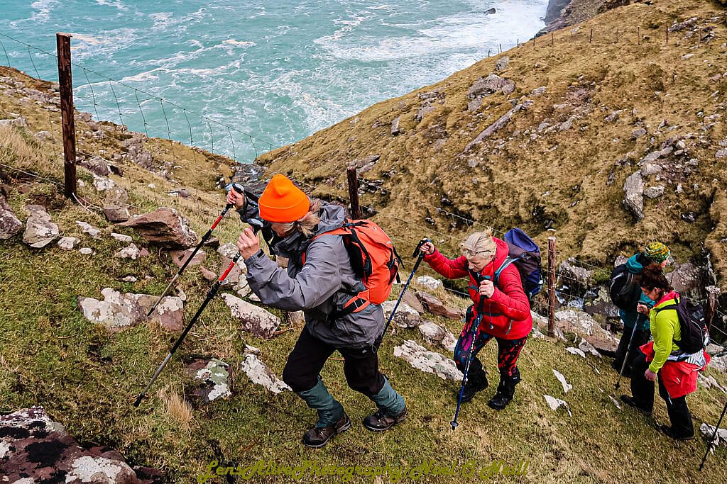Beautiful landscape view on hillwalking route Brandon Point - Sás Creek Loop