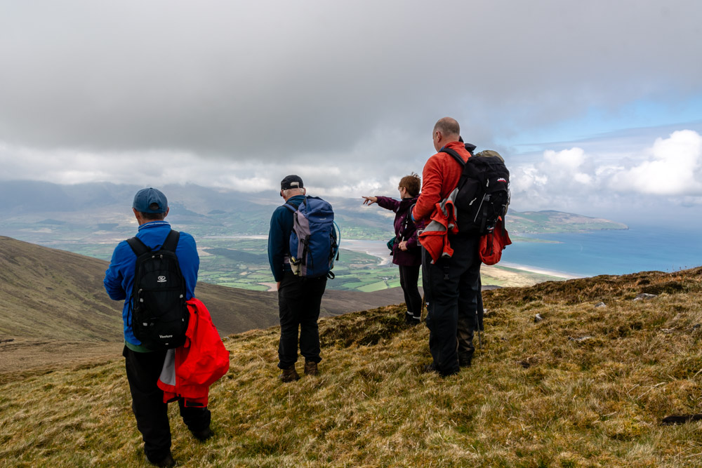 Beautiful landscape view on hillwalking route Killiney to Baile Dubh Linear Walk