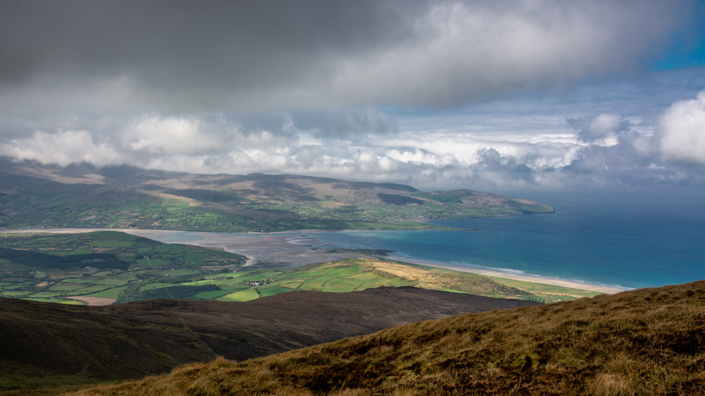 Beautiful landscape view on hillwalking route Killiney to Baile Dubh Linear Walk