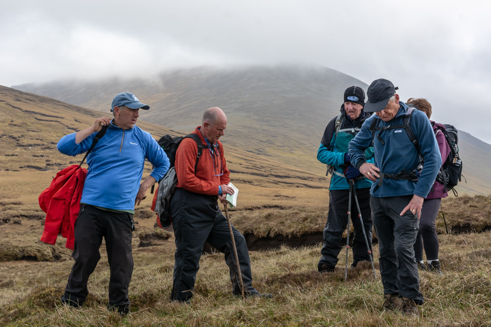 Beautiful landscape view on hillwalking route Killiney to Baile Dubh Linear Walk