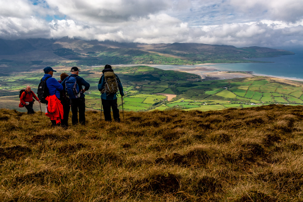 Beautiful landscape view on hillwalking route Killiney to Baile Dubh Linear Walk