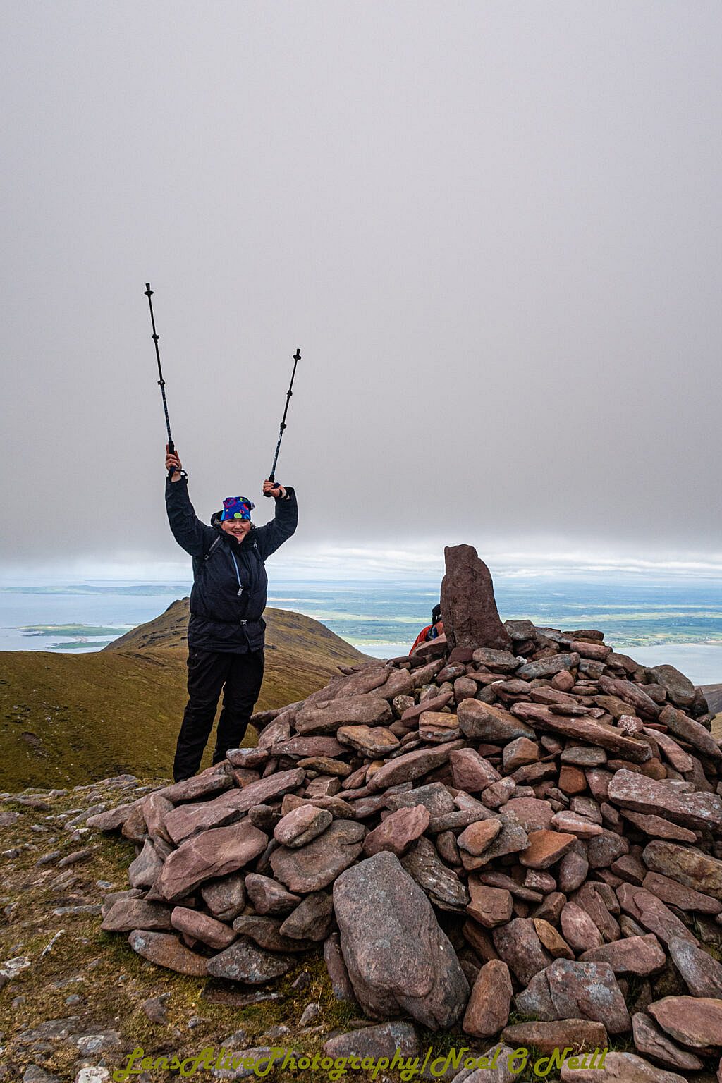 Beautiful landscape view on hillwalking route Caherconree