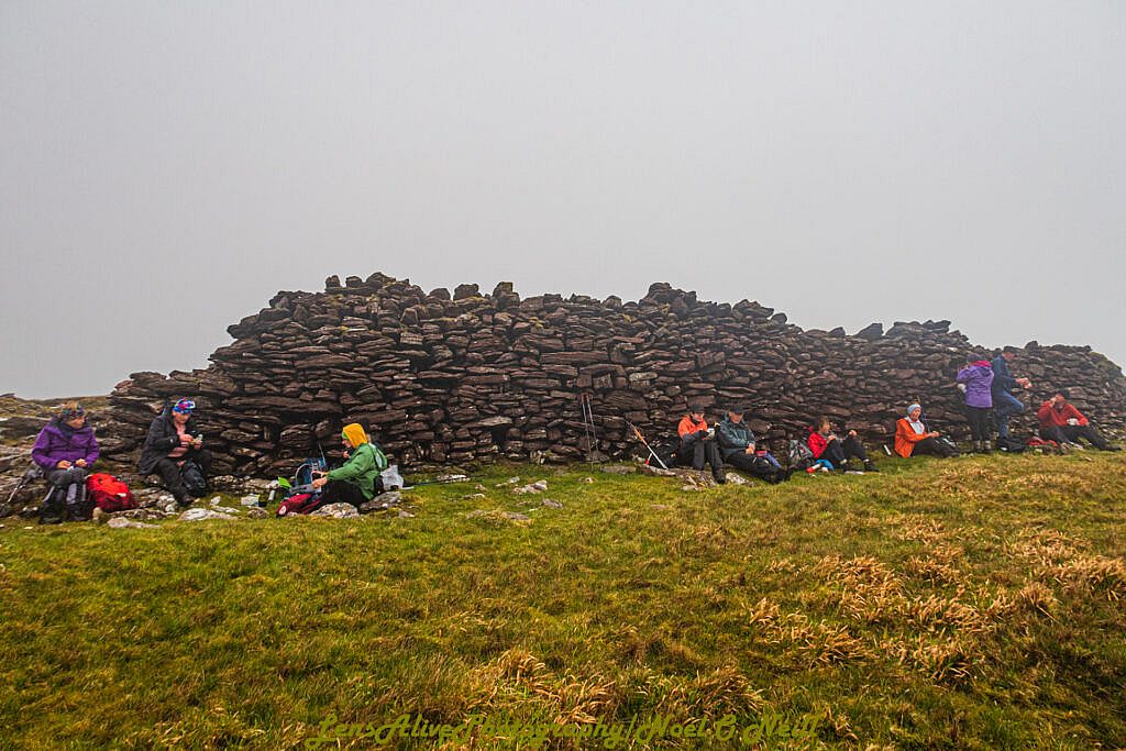 Beautiful landscape view on hillwalking route Caherconree