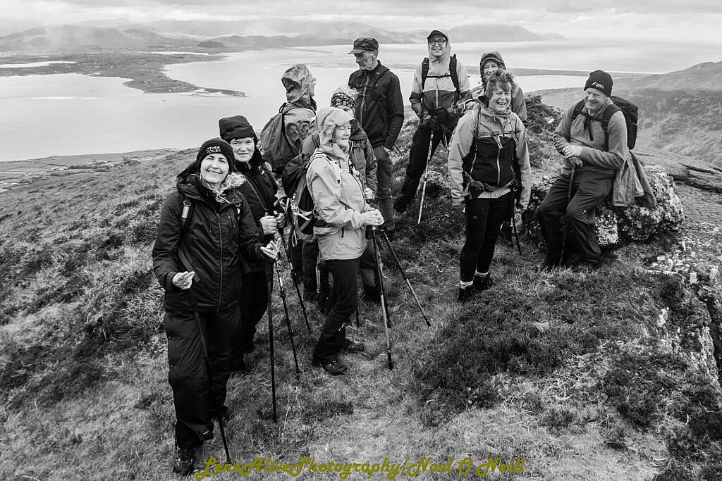 Beautiful landscape view on hillwalking route Caherconree