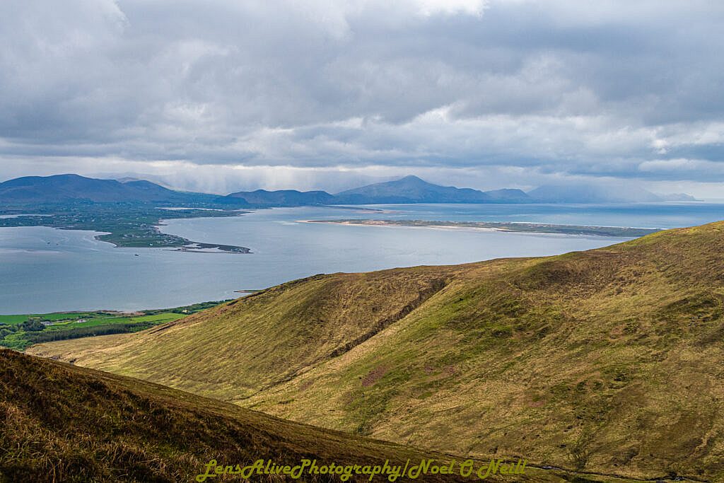 Beautiful landscape view on hillwalking route Caherconree
