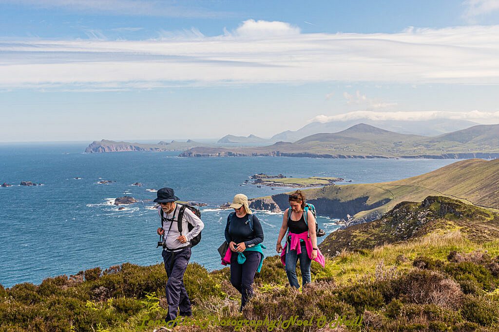 Beautiful landscape view on hillwalking route An Blascaod Mór/ The Great Blasket Island