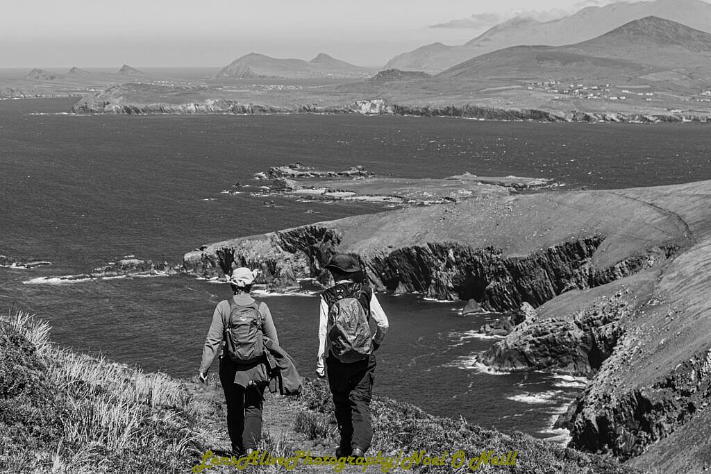 Beautiful landscape view on hillwalking route An Blascaod Mór/ The Great Blasket Island