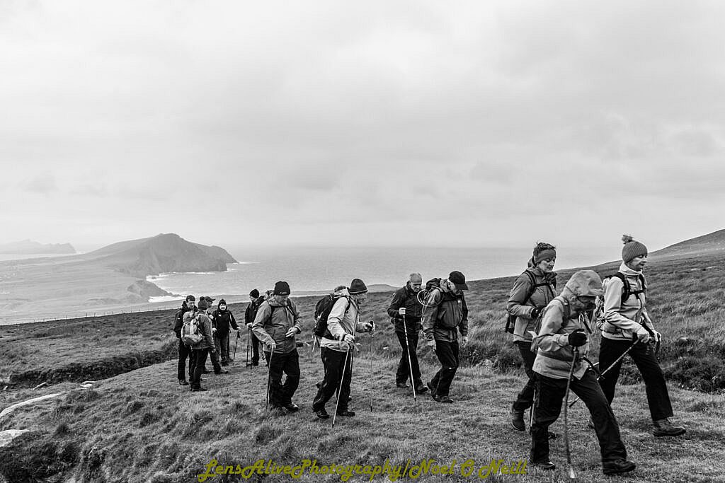 Beautiful landscape view on hillwalking route Summer Walk and Dine - Baile na hAbha to Más an Tiompán, followed by Meal in an Bóthar Pub