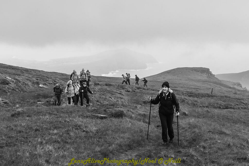 Beautiful landscape view on hillwalking route Summer Walk and Dine - Baile na hAbha to Más an Tiompán, followed by Meal in an Bóthar Pub