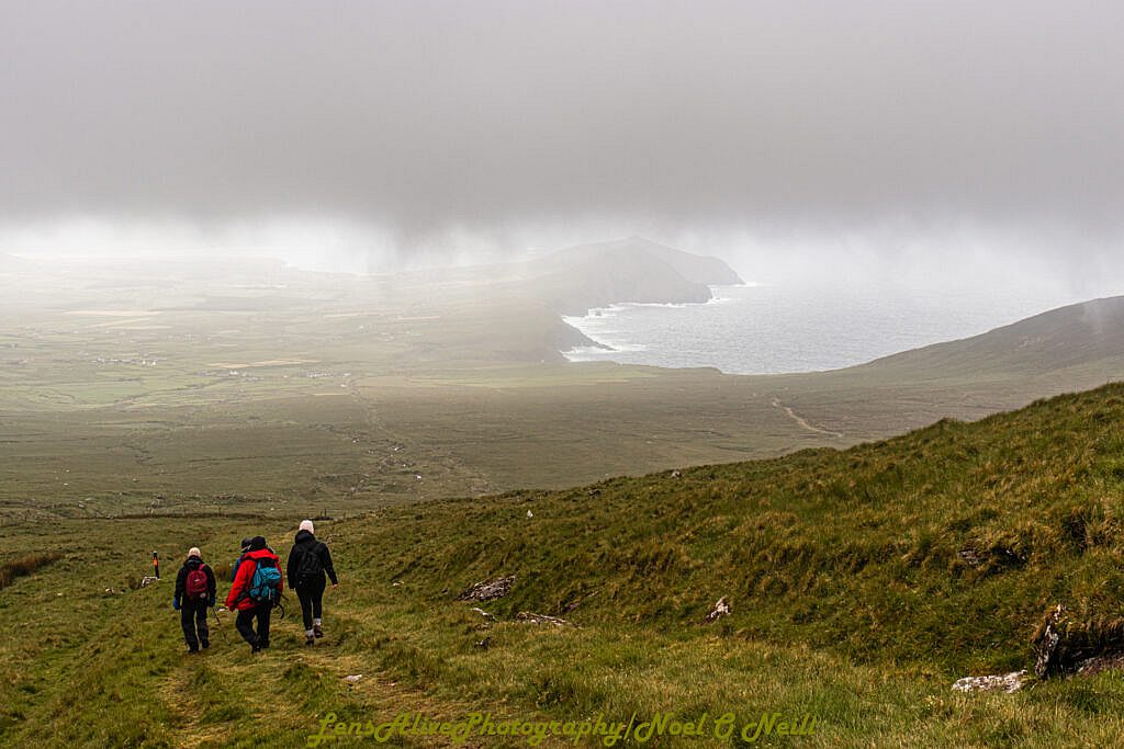 Beautiful landscape view on hillwalking route Summer Walk and Dine - Baile na hAbha to Más an Tiompán, followed by Meal in an Bóthar Pub
