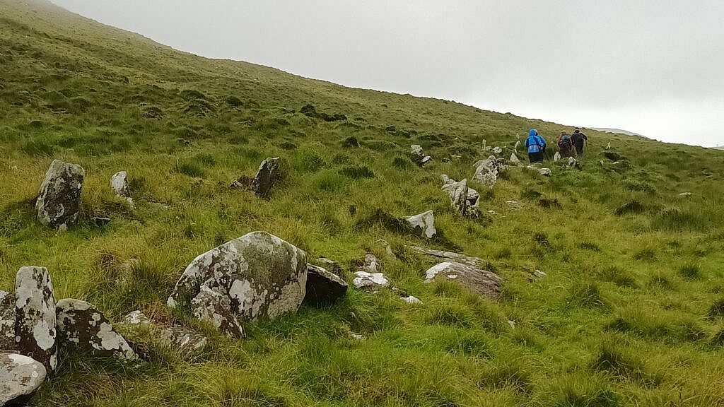 Beautiful landscape view on hillwalking route An Cnoc Maol Mór Circuit