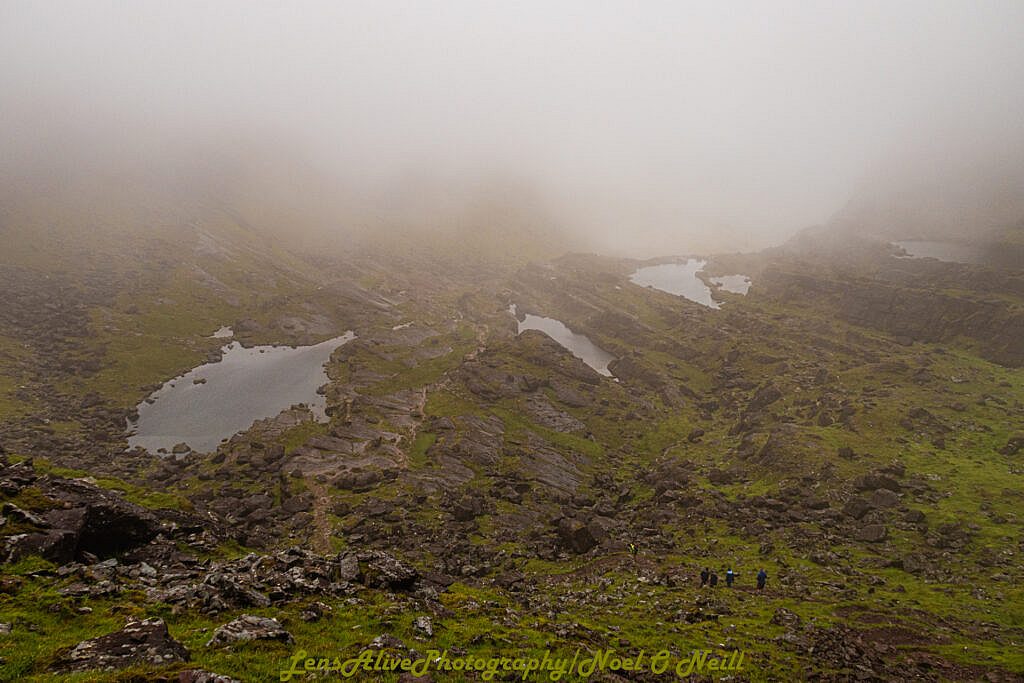 Beautiful landscape view on hillwalking route Brandon (952m) from Faha (Cloghane/Brandon Walking Festival)