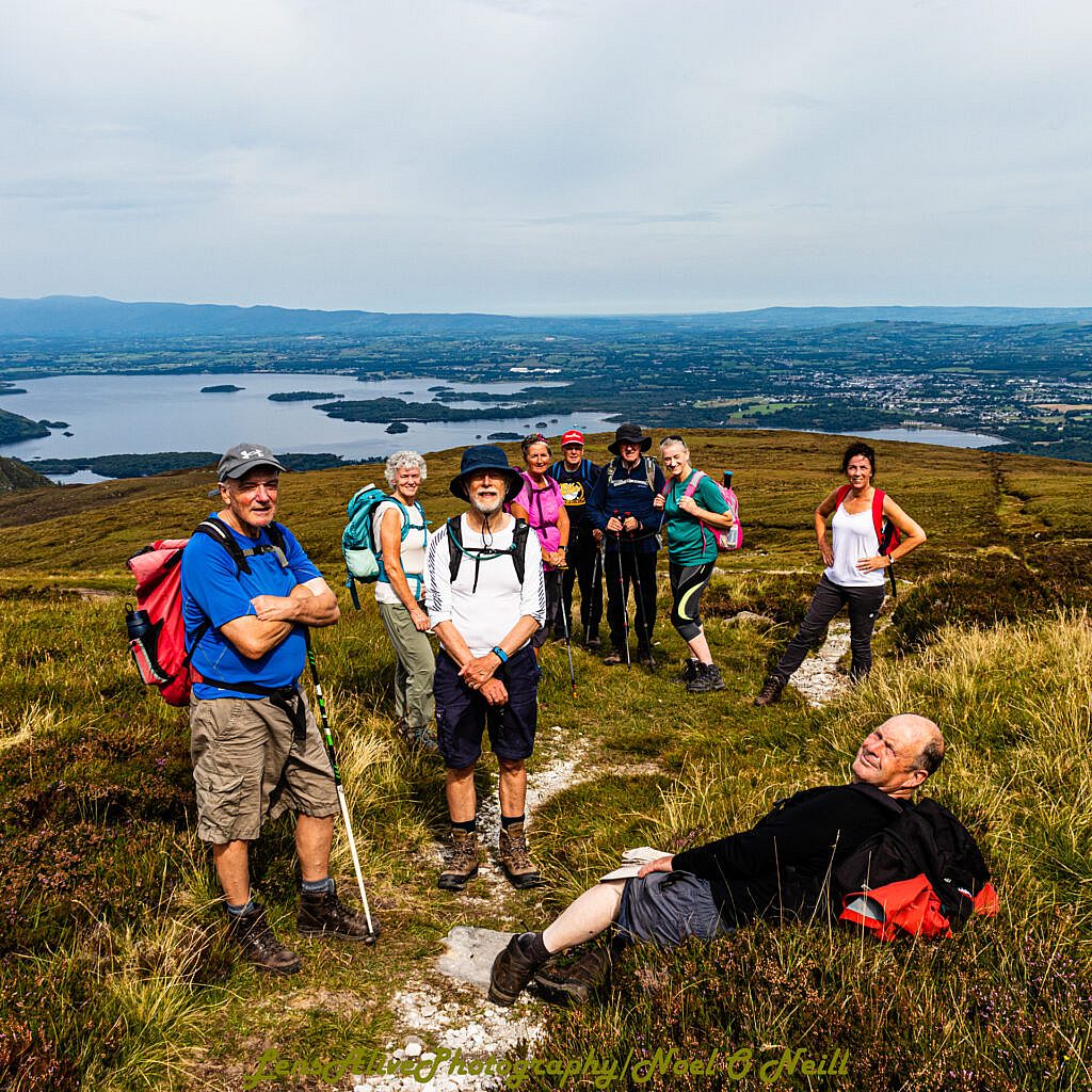 Beautiful landscape view on hillwalking route Mangerton, Killarney