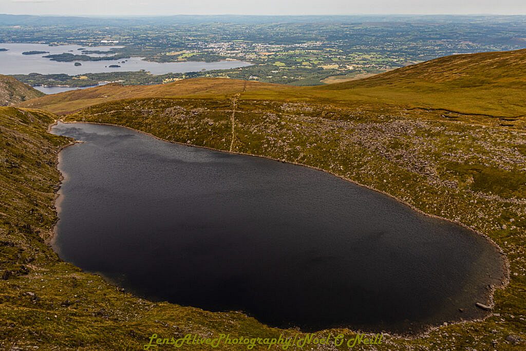 Beautiful landscape view on hillwalking route Mangerton, Killarney