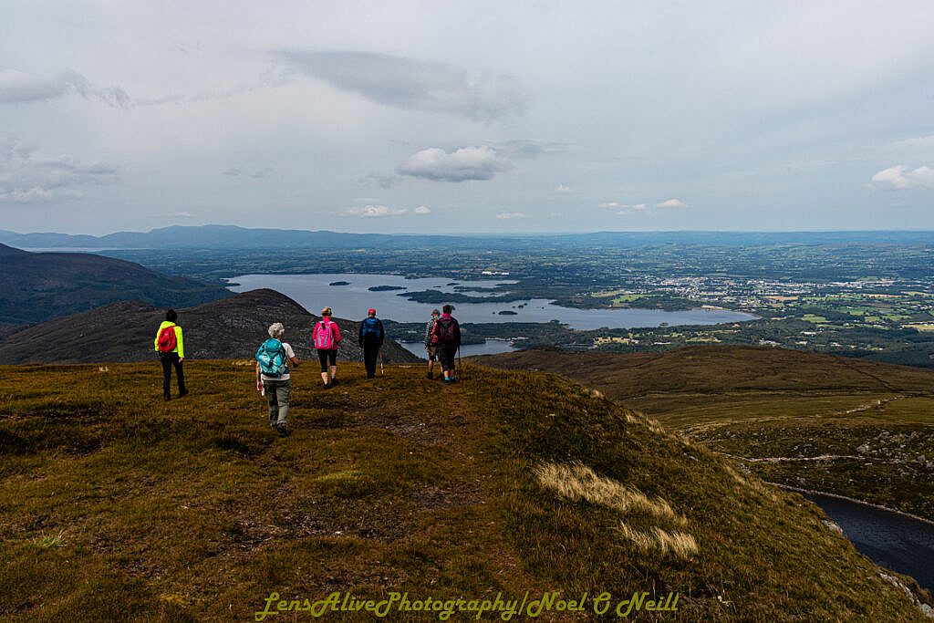 Beautiful landscape view on hillwalking route Mangerton, Killarney