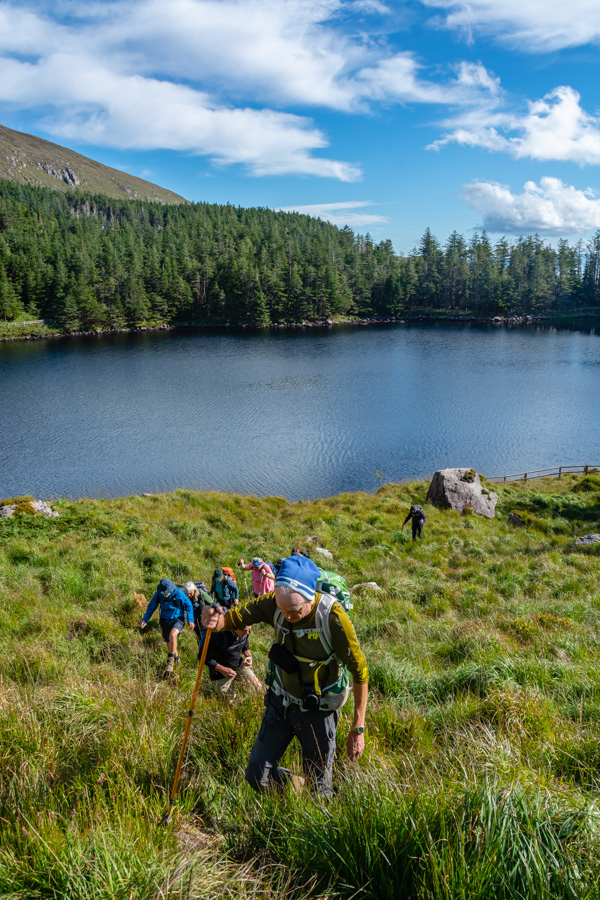 Beautiful landscape view on hillwalking route Glanteenassig - Stradbally Mountain - Beenoskee