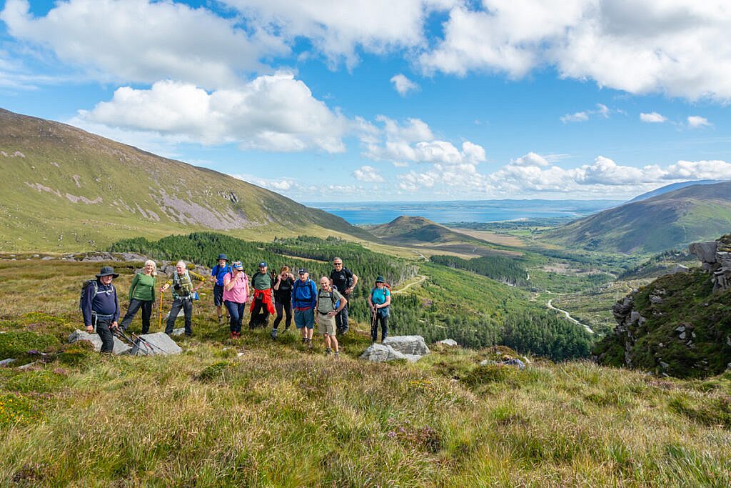 Beautiful landscape view on hillwalking route Glanteenassig - Stradbally Mountain - Beenoskee