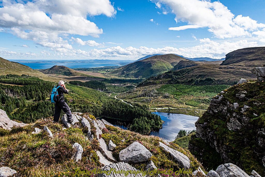 Beautiful landscape view on hillwalking route Glanteenassig - Stradbally Mountain - Beenoskee