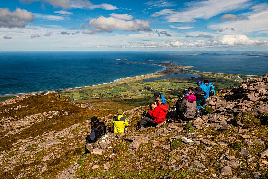 Beautiful landscape view on hillwalking route Glanteenassig - Stradbally Mountain - Beenoskee