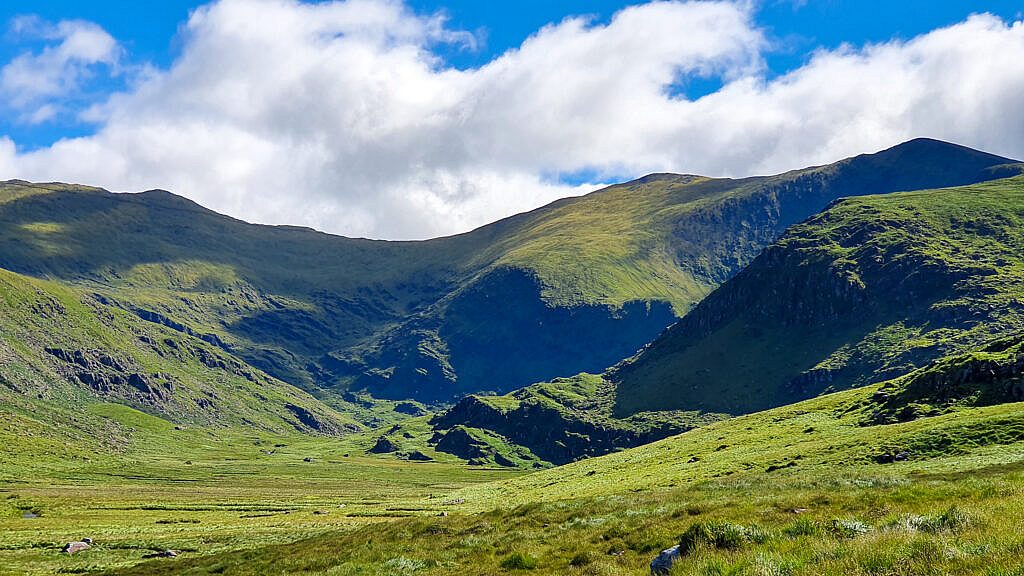 Beautiful landscape view on hillwalking route Baile an Lochaigh Loop