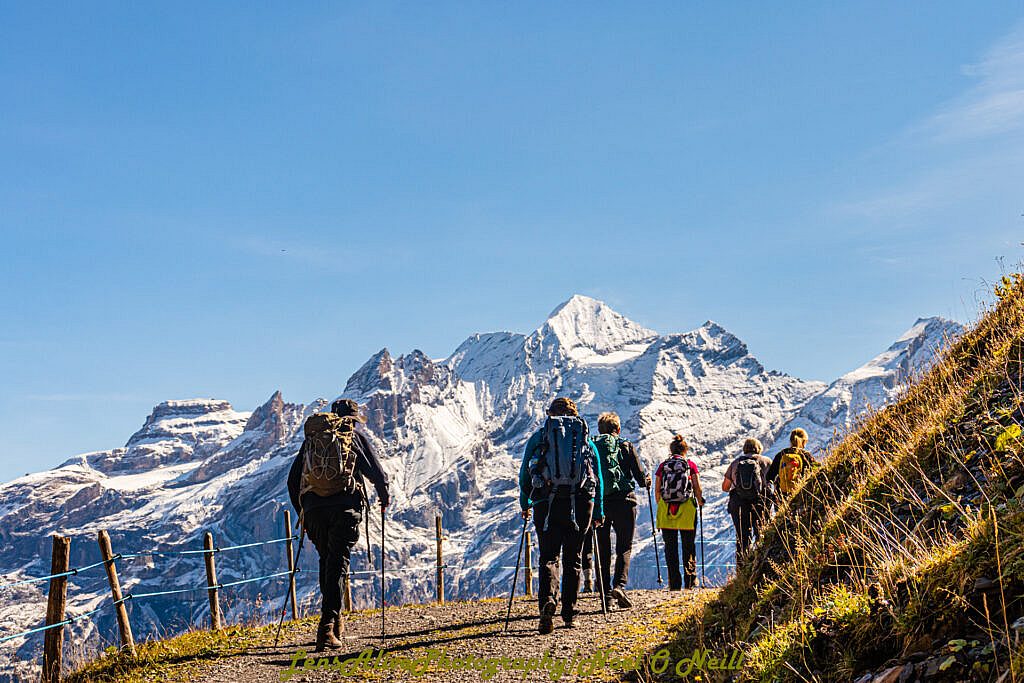 Beautiful landscape view on hillwalking route Club Trip to Kandersteg Switzerland 14th-19th Sept.