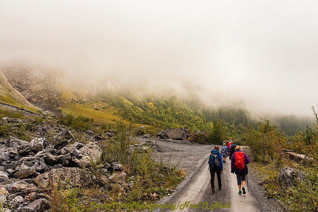 Beautiful landscape view on hillwalking route Club Trip to Kandersteg Switzerland 14th-19th Sept.