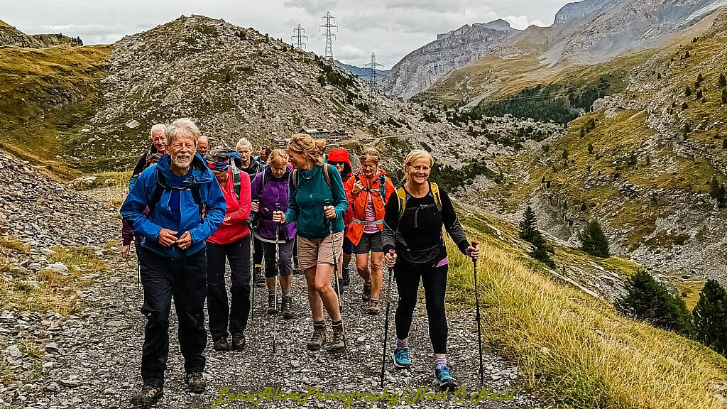 Beautiful landscape view on hillwalking route Club Trip to Kandersteg Switzerland 14th-19th Sept.