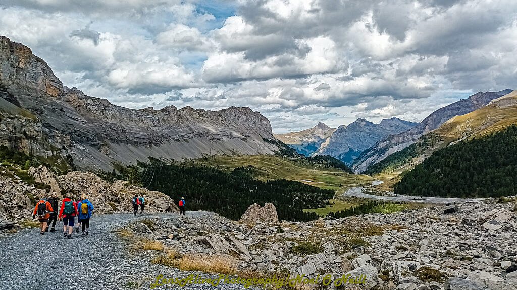 Beautiful landscape view on hillwalking route Club Trip to Kandersteg Switzerland 14th-19th Sept.