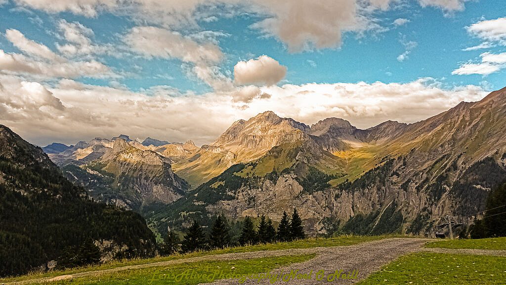 Beautiful landscape view on hillwalking route Club Trip to Kandersteg Switzerland 14th-19th Sept.