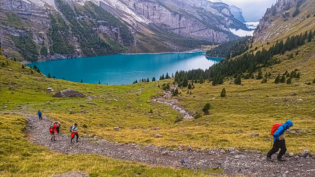 Beautiful landscape view on hillwalking route Club Trip to Kandersteg Switzerland 14th-19th Sept.