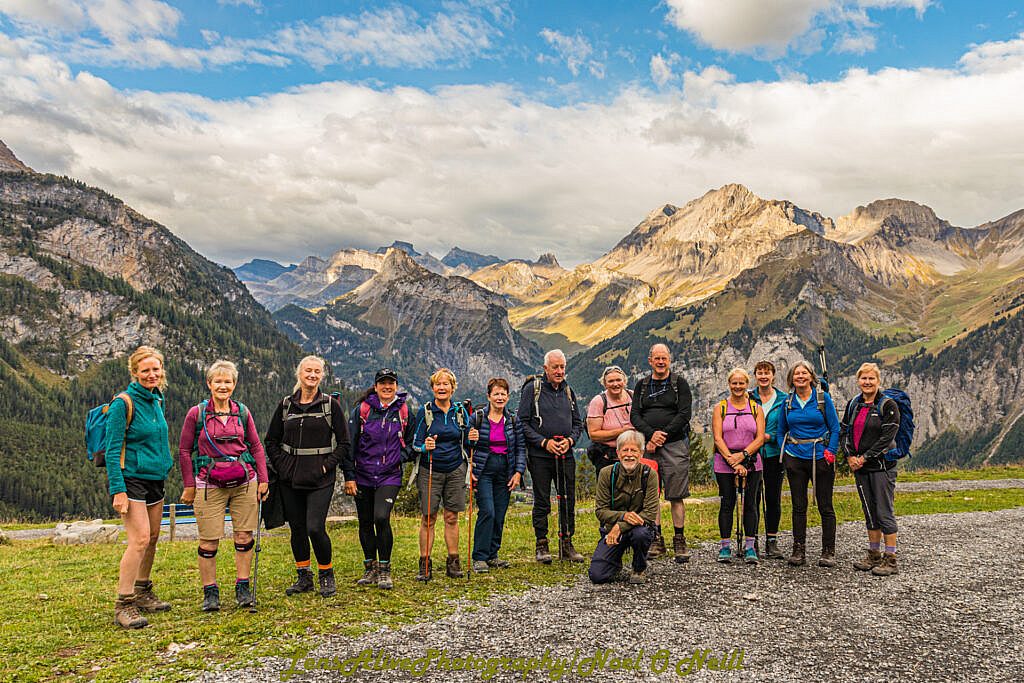Beautiful landscape view on hillwalking route Club Trip to Kandersteg Switzerland 14th-19th Sept.